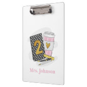 Schwarzer Preppy-Notebook-Kaffee der zweiten Klass Klemmbrett (Links)