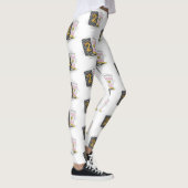 Schwarzer Preppy-Notebook-Kaffee der zweiten Klass Leggings (Rechts)