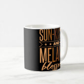 Schwarzer Pride Melanin Schwarze Geschichte Junete Kaffeetasse (VorderseiteRechts)