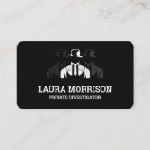 Schwarzer Privatdetektiv Visitenkarte (Vorderseite)
