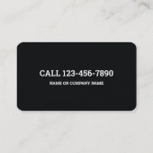 Schwarzer Privatdetektiv Visitenkarte (Rückseite)