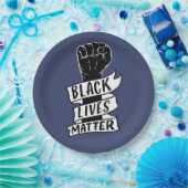 Schwarzer Protest Schwarzes Leben Materie Gleichst Pappteller (Party)