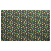 Schwarzer psychedelischer 60er Groovy Blumen-Druck Stoff (Fat Quarter (45,7 x 55,9 cm))