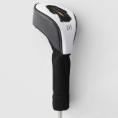 Schwarzer Pudel Golf Headcover (angewinkelt)
