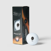 Schwarzer Pudel Golfball (Verpackung)