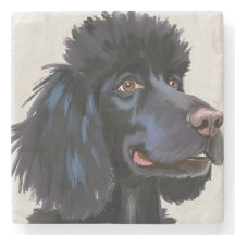 Schwarzer Pudel | Hunde-Wasserfarben-Haustiermaler