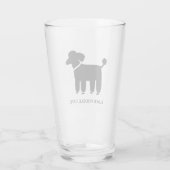 Schwarzer Pudel-personalisiertes cooles Glas (Rückseite)