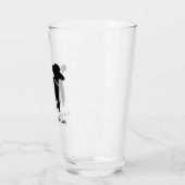 Schwarzer Pudel-personalisiertes cooles Glas (Links)