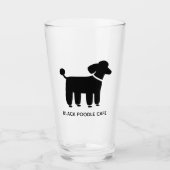 Schwarzer Pudel-personalisiertes cooles Glas (Vorderseite)