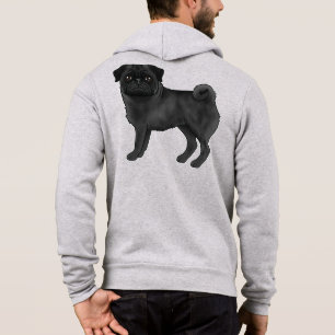 Schwarzer Pug-Mops-Hunderasse für Pug-Besitzer ode Hoodie