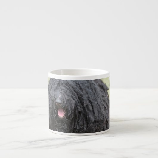 Schwarzer Puli Hund Espressotasse (Vorderseite)