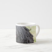 Schwarzer Puli Hund Espressotasse (Vorderseite Rechts)