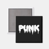 Schwarzer "Punk"-Tropfen Schriftart Magnet (Vorderseite/Rückseite)