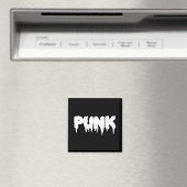 Schwarzer "Punk"-Tropfen Schriftart Magnet (In Situ (Geschirrspüler))