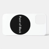 Schwarzer Punkt Case-Mate iPhone Hülle (Rückseite (Horizontal))