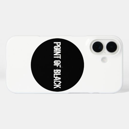 Schwarzer Punkt Case-Mate iPhone Hülle (Rückseite (Horizontal))