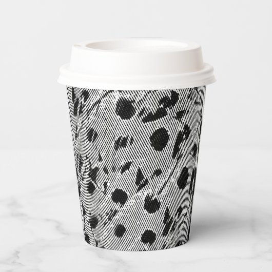 Schwarzer Punkt für den Papiercup Pappbecher (Rückseite)