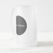 Schwarzer Punkt Mattglas Bierglas (Vorderseite Links)