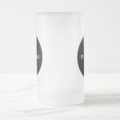 Schwarzer Punkt Mattglas Bierglas (Mittel)