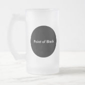 Schwarzer Punkt Mattglas Bierglas (Links)