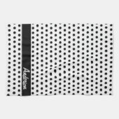 Schwarzer Punkt Muster Handtuch (Horizontal)