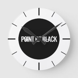 "Schwarzer Punkt" Runde Wanduhr