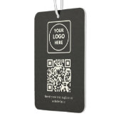 Schwarzer QR-Code | Einfache professionelle Geschä Autolufterfrischer (Links)