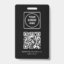 Schwarzer QR-Code | Modernes Business-Logo-Design Ausweis
