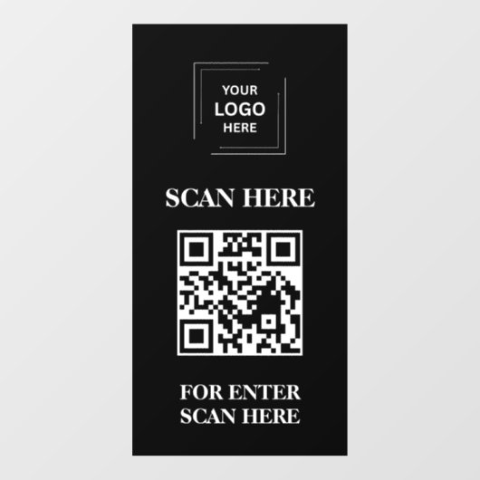 Schwarzer QR-Code-Zugangskontroll-Aufkleber für Tü Fensteraufkleber (Blatt)