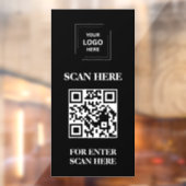 Schwarzer QR-Code-Zugangskontroll-Aufkleber für Tü Fensteraufkleber (Blatt 2)