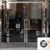 Schwarzer QR-Code-Zugangskontroll-Aufkleber für Tü Fensteraufkleber (Büro Tür)