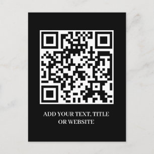 Schwarzer QR   Scanne Mich Geschäft-Webseiten-Link Postkarte