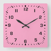 Schwarzer Quadrat Nummer Faceplate Carnation Pink