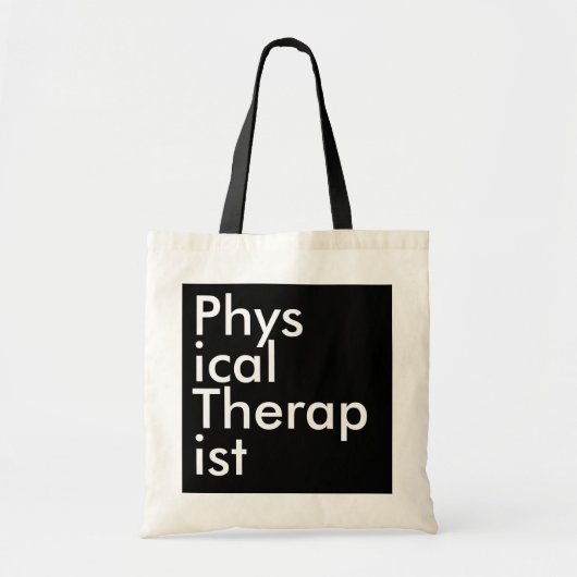 Schwarzer Quadrat Physiotherapeut Tragetasche (Vorne)