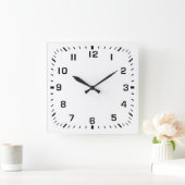 Schwarzer Quadratzenklammer Quadratische Wanduhr (Zuhause)