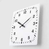 Schwarzer Quadratzenklammer Quadratische Wanduhr (Winkel)