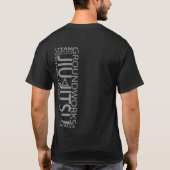 Schwarzer Qualitäts-Baut. T T-Shirt (Rückseite)