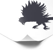 Schwarzer Rabe fliegen - Hintergrundfarbe auswähle Fotodruck (Ecke)