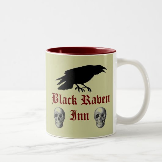 Schwarzer Rabe II Zweifarbige Tasse (Rechts)