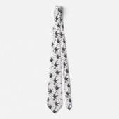 Schwarzer Rabe, Mond und wild lebende Pflanze Hexe Krawatte (Vorderseite)