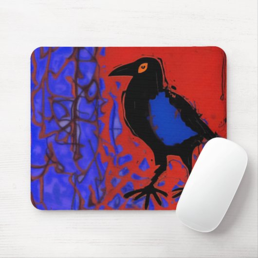 Schwarzer Rabe Mousepad (Mit Mouse)