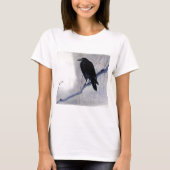 Schwarzer Raben-Vogel T-Shirt (Vorderseite)