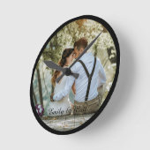 Schwarzer Rahmen für die hochgeladene Foto-Wall-Uh Runde Wanduhr (Winkel)