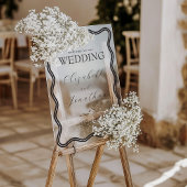 Schwarzer Rahmen Hochzeitsempfang Acrylschild