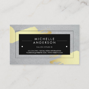 Schwarzer Rahmen / Moderne Bürste Visitenkarte