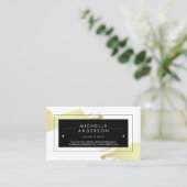 Schwarzer Rahmen / Moderne Bürste Visitenkarte (Stehend Vorderseite)