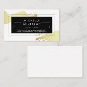 Schwarzer Rahmen / Moderne Bürste Visitenkarte (Vorne/Hinten)