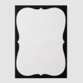 Schwarzer Rahmen Pergament Einladungen (Vorderseite)