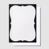 Schwarzer Rahmen Pergament Einladungen (Versetzt)
