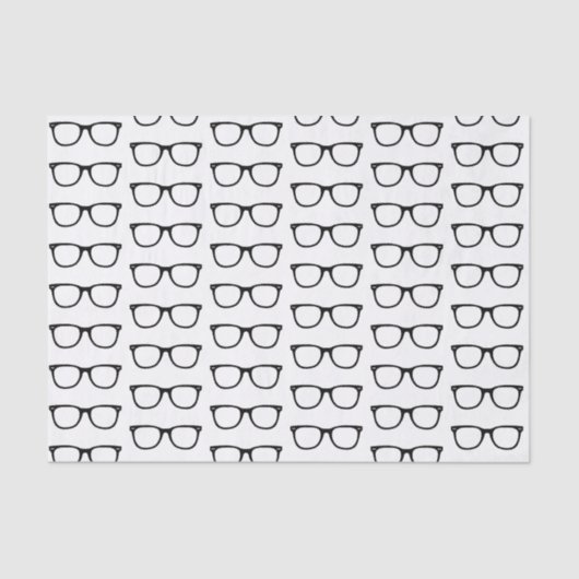 Schwarzer Rahmen-Retro Gläser Seidenpapier (Vorderseite)